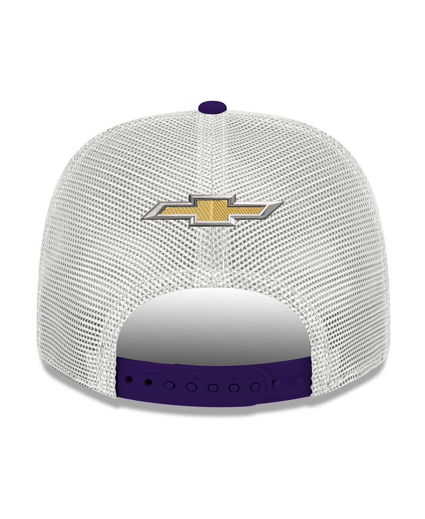 Мужская кепка New Era Purple/White Alex Bowman 2026 ally 9SEVENTY Adjustable Trucker Hat — фото 4