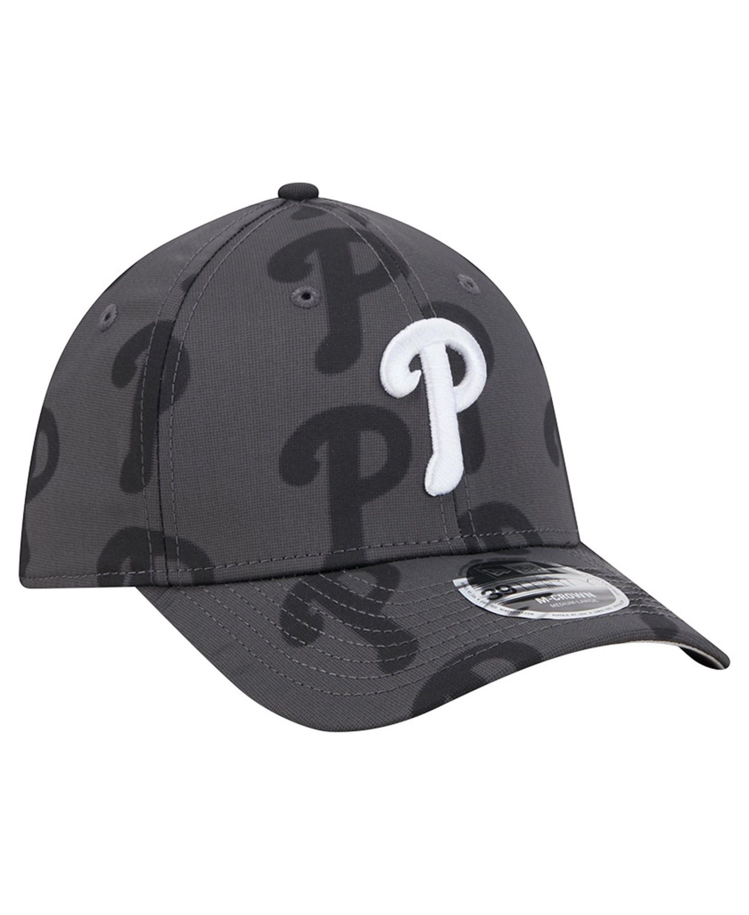 Men's Gray Philadelphia Phillies Halftone 39THIRTY Flex Hat