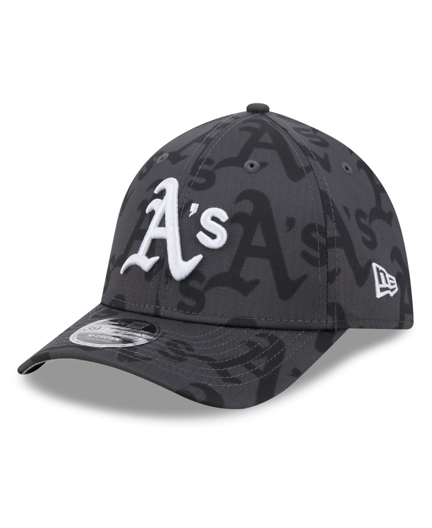 Men's Gray Athletics Halftone 39THIRTY Flex Hat