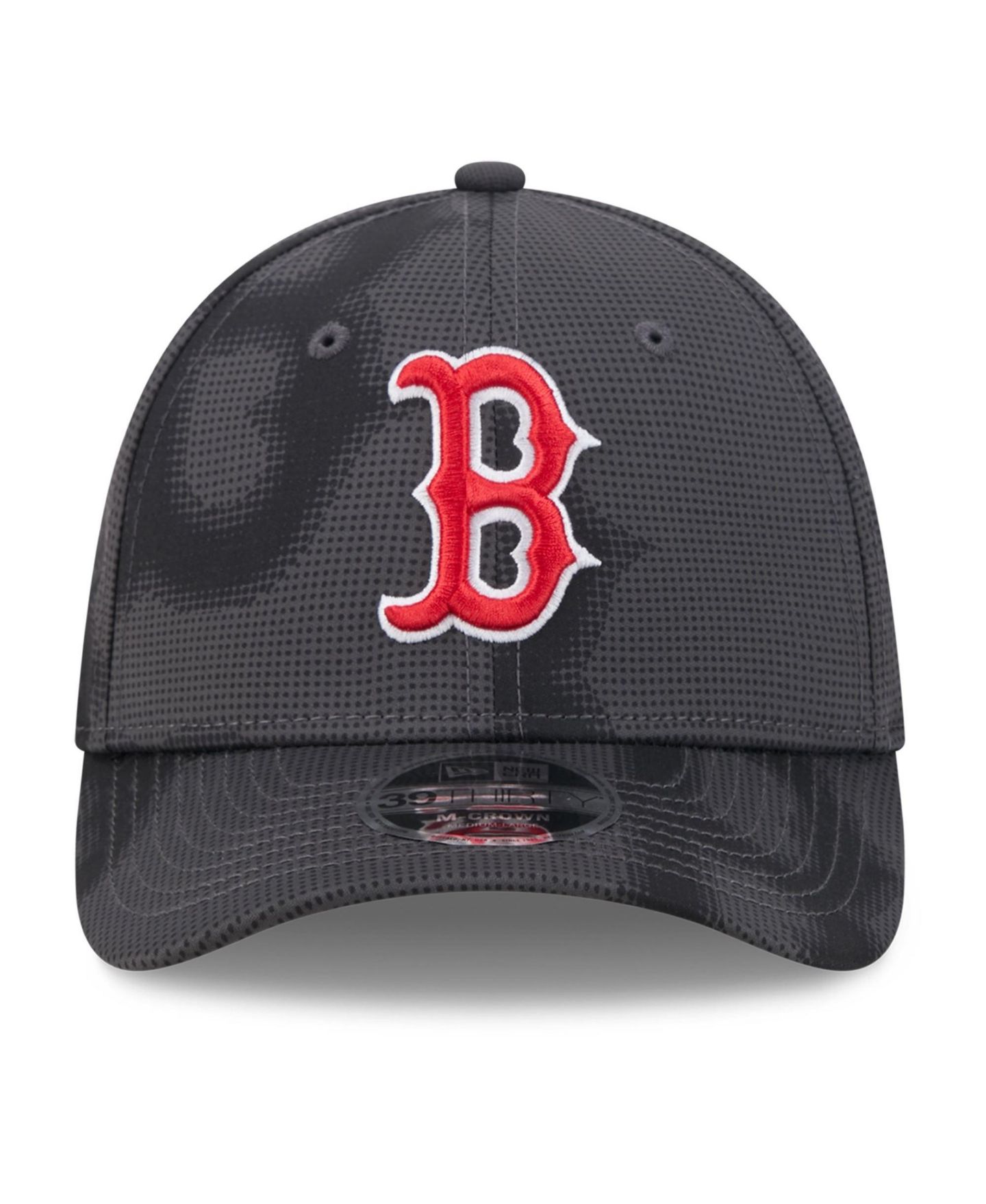 Мужская кепка New Era Gray Boston Red Sox Halftone 39THIRTY Flex Hat — фото 2