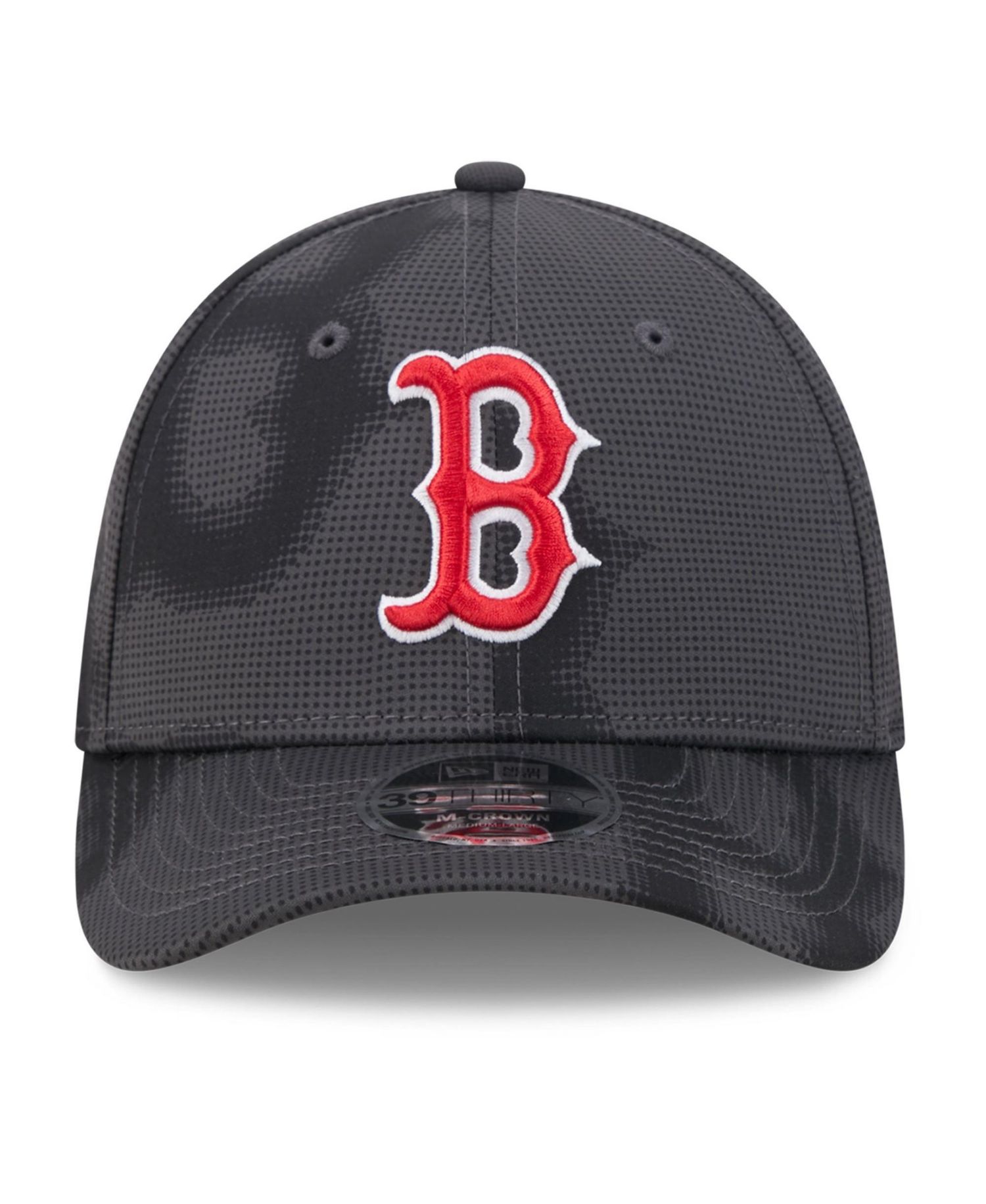 Men's Gray Boston Red Sox Halftone 39THIRTY Flex Hat