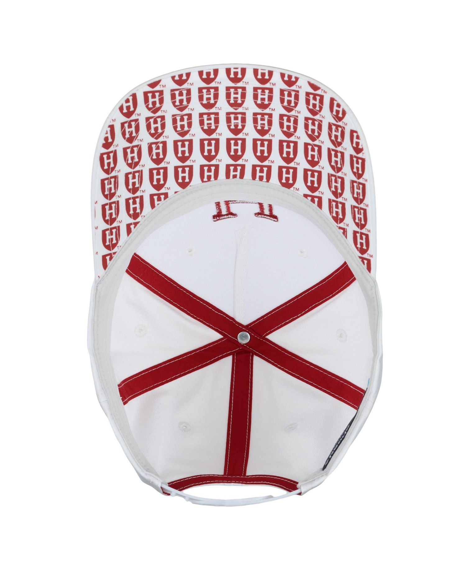 Men's and Women's White Harvard Crimson The Sideline Adjustable Hat