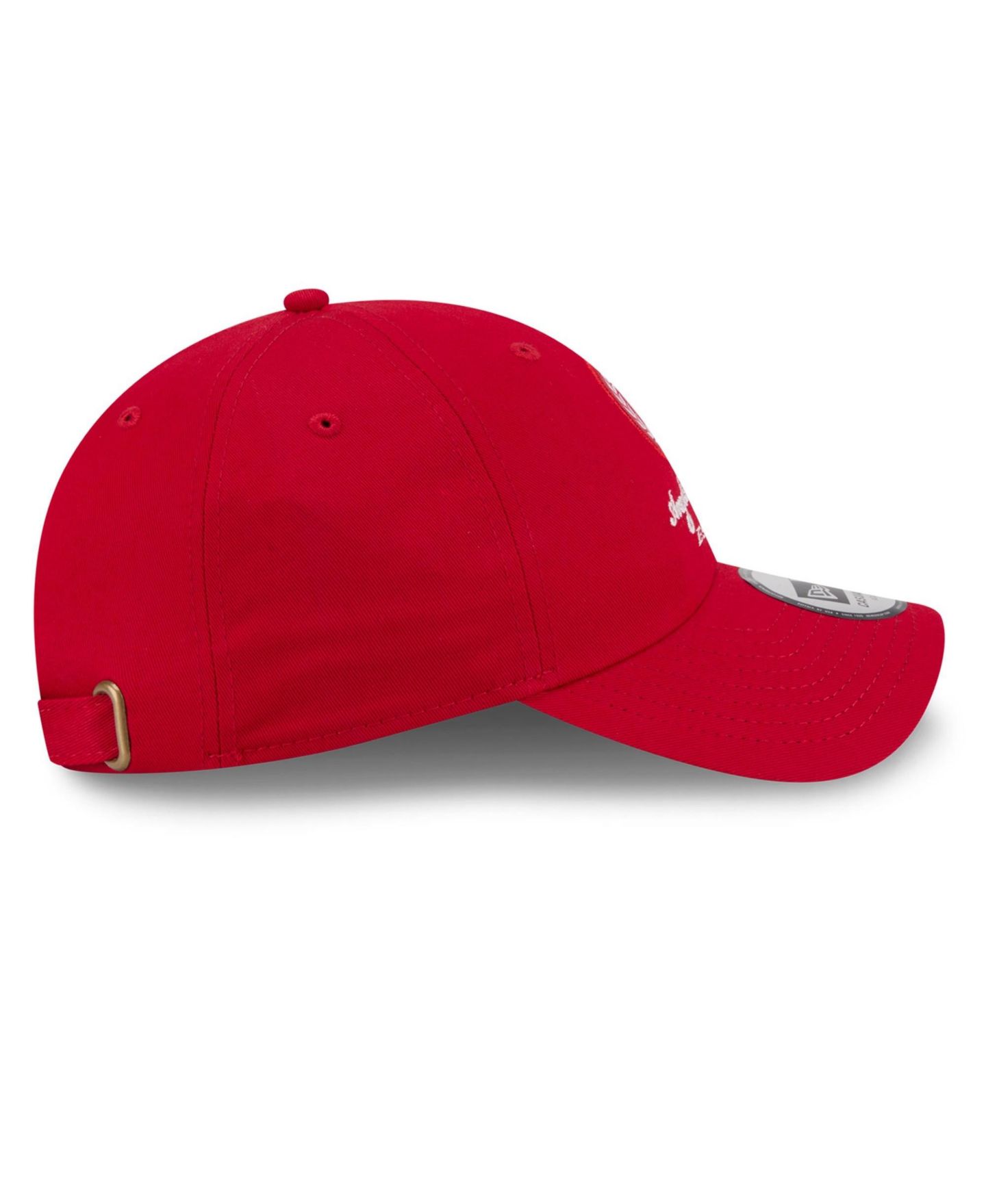 Женская кепка New Era Red Los Angeles Angels Script Patch Casual Classic Adjustable Hat — фото 7