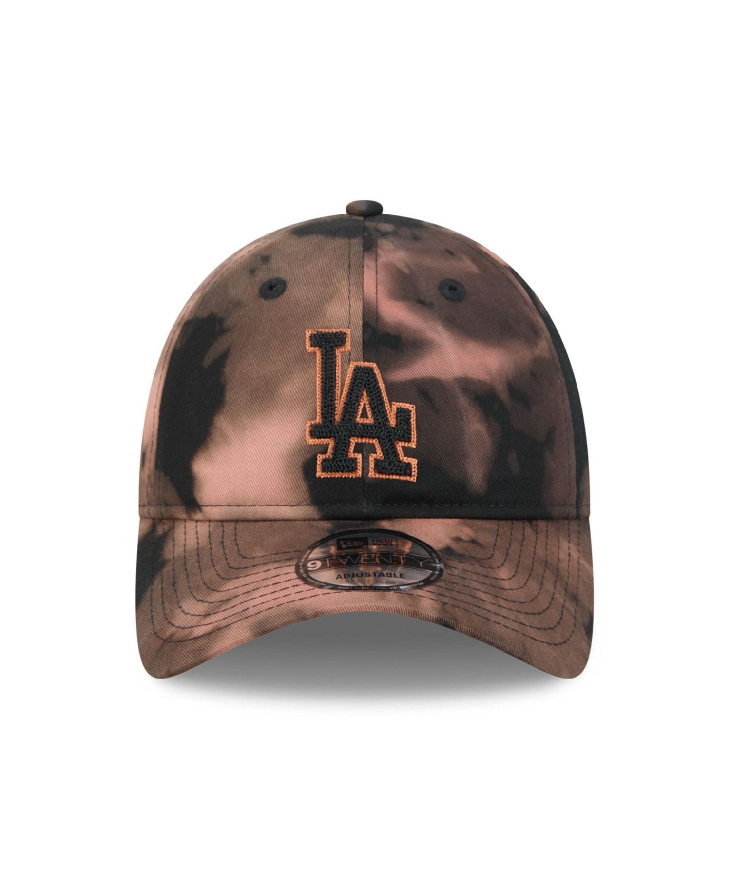 Men's Black Los Angeles Dodgers Bleach Wash 9TWENTY Adjustable Hat