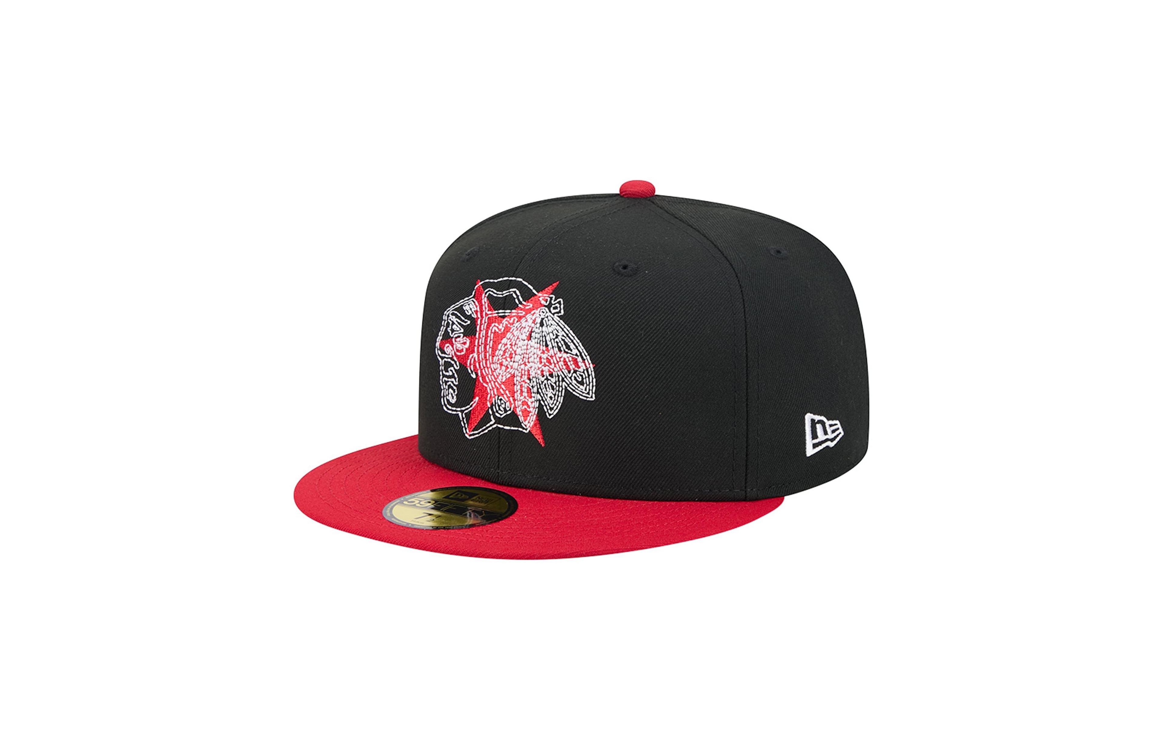 New Era Chicago Blackhawks 59FIFTY City Icon Stitched Overlay Flat-Bill Fitted Hat