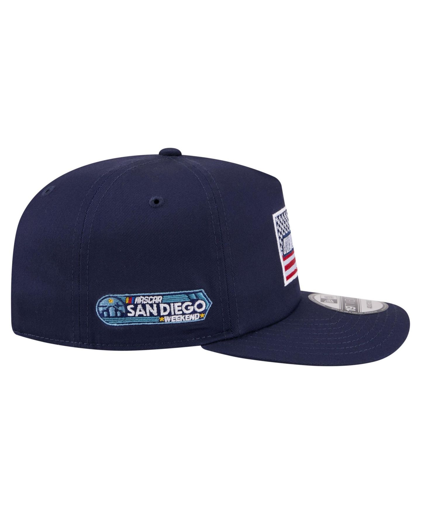 Мужская кепка New Era Navy NASCAR Race The Base American Flag 19TWENTY Adjustable Hat — фото 7