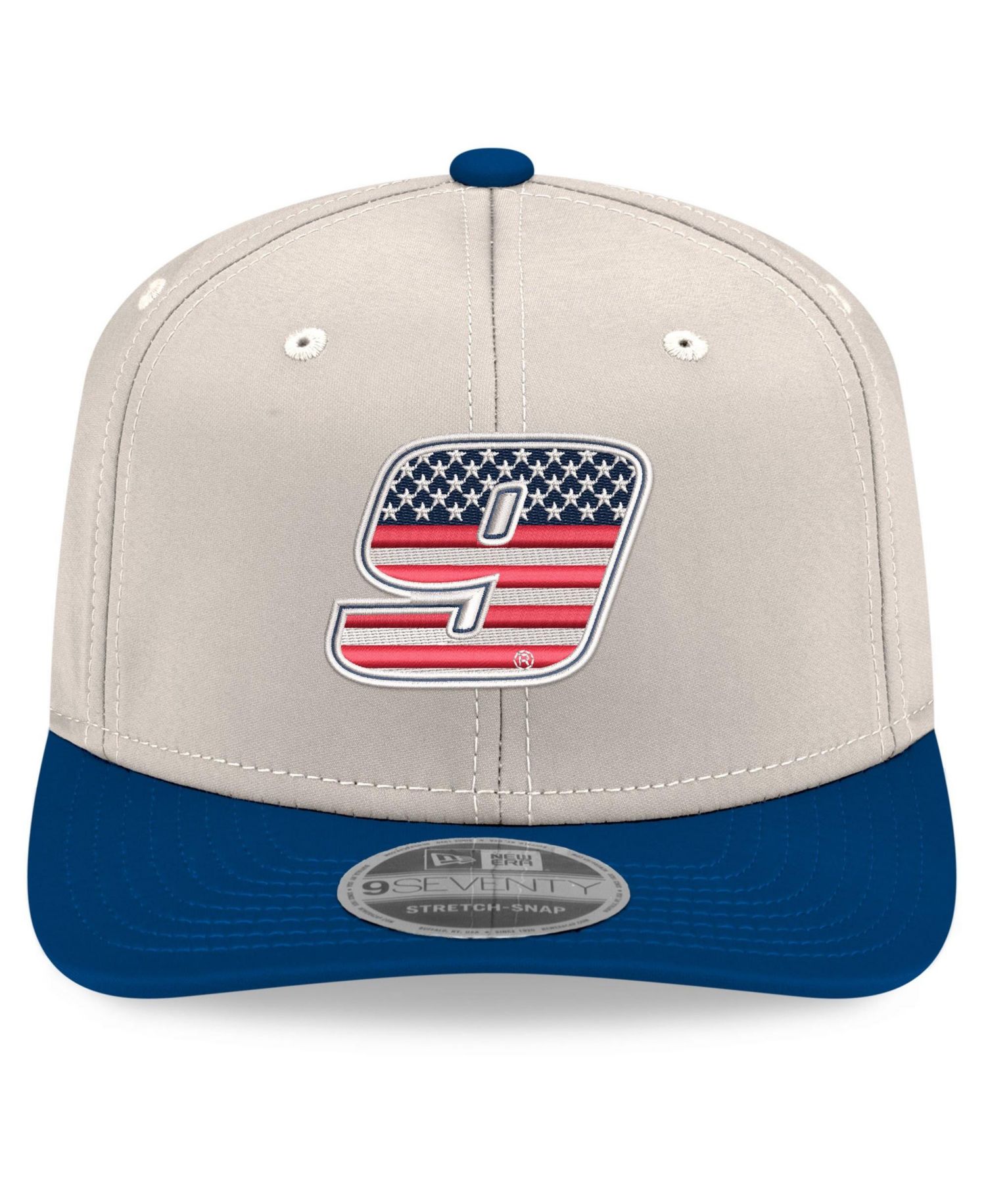 Men's Beige/Royal Chase Elliott 9SEVENTY Flag Stretch-Snap Hat