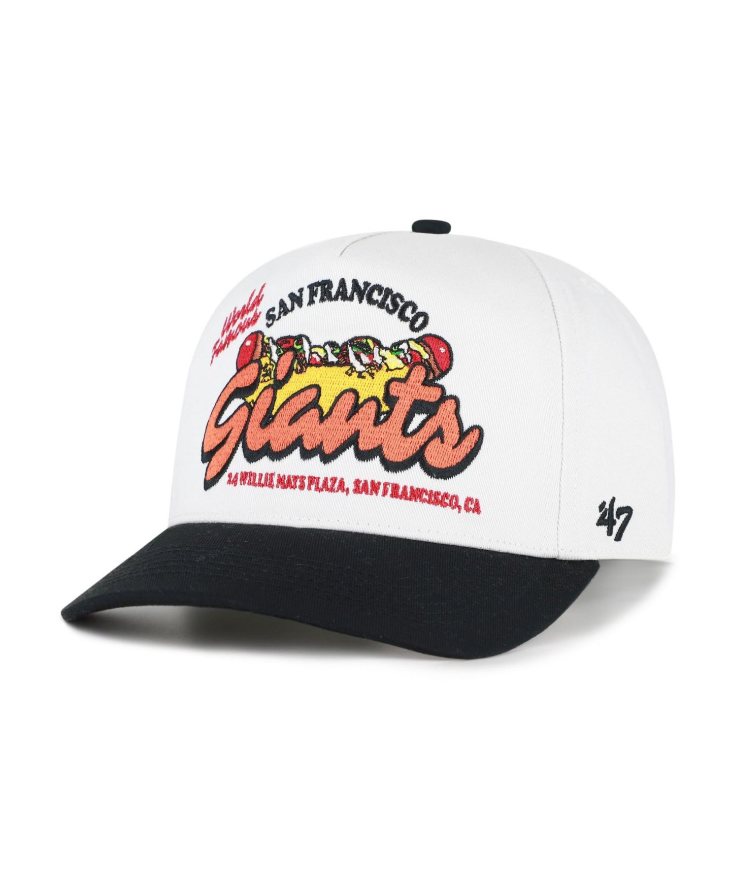 Мужская кепка '47 Brand White/Black San Francisco Giants Glizzy Collection Hitch Adjustable Hat — фото 2