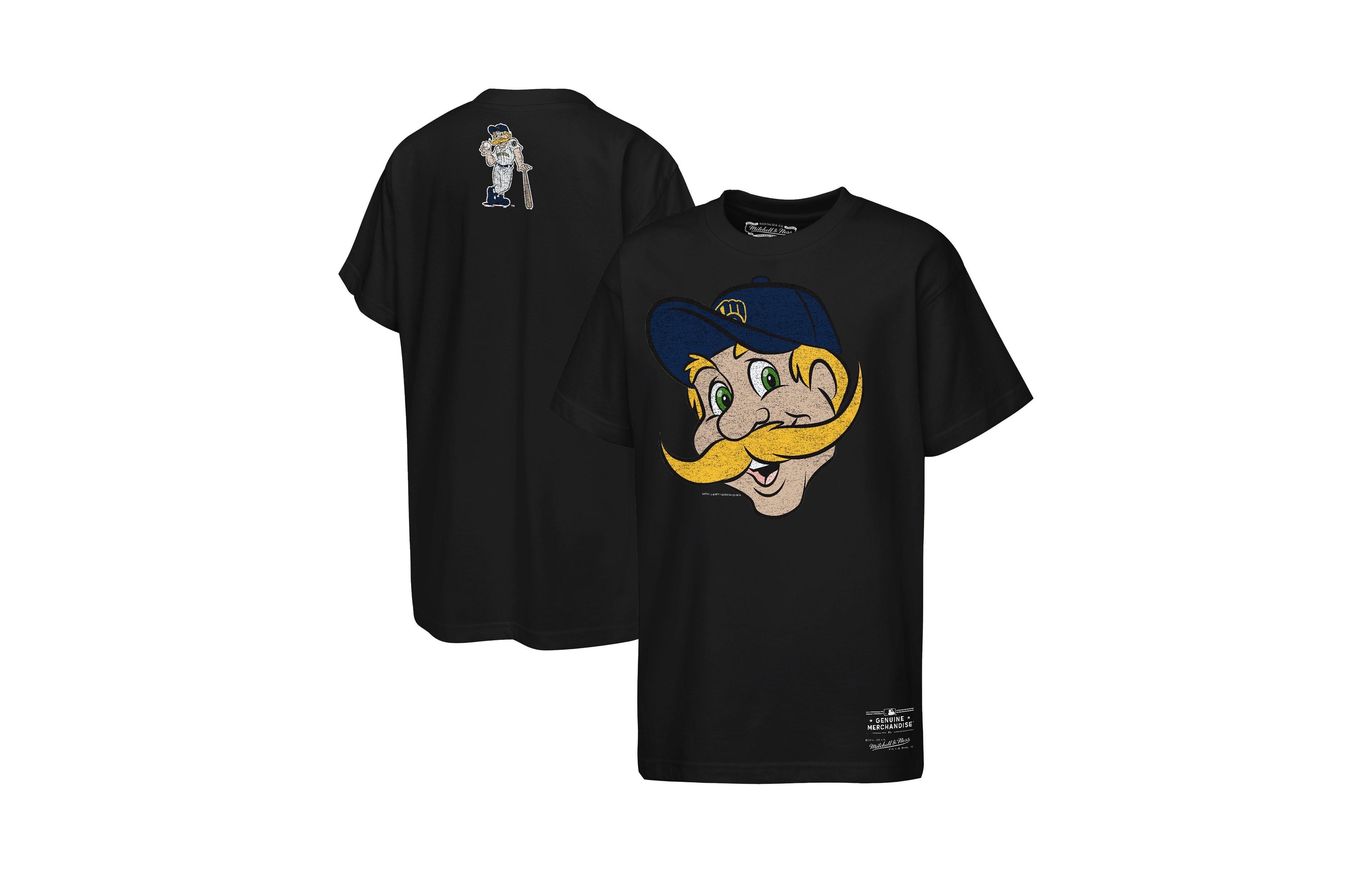 Mitchell & Ness Boys' and Girls' Milwaukee Brewers Big Face Mascot T-Shirt