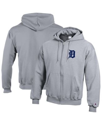 Men's Heather Gray Detroit Tigers Powerblend Full-Zip Hoodie