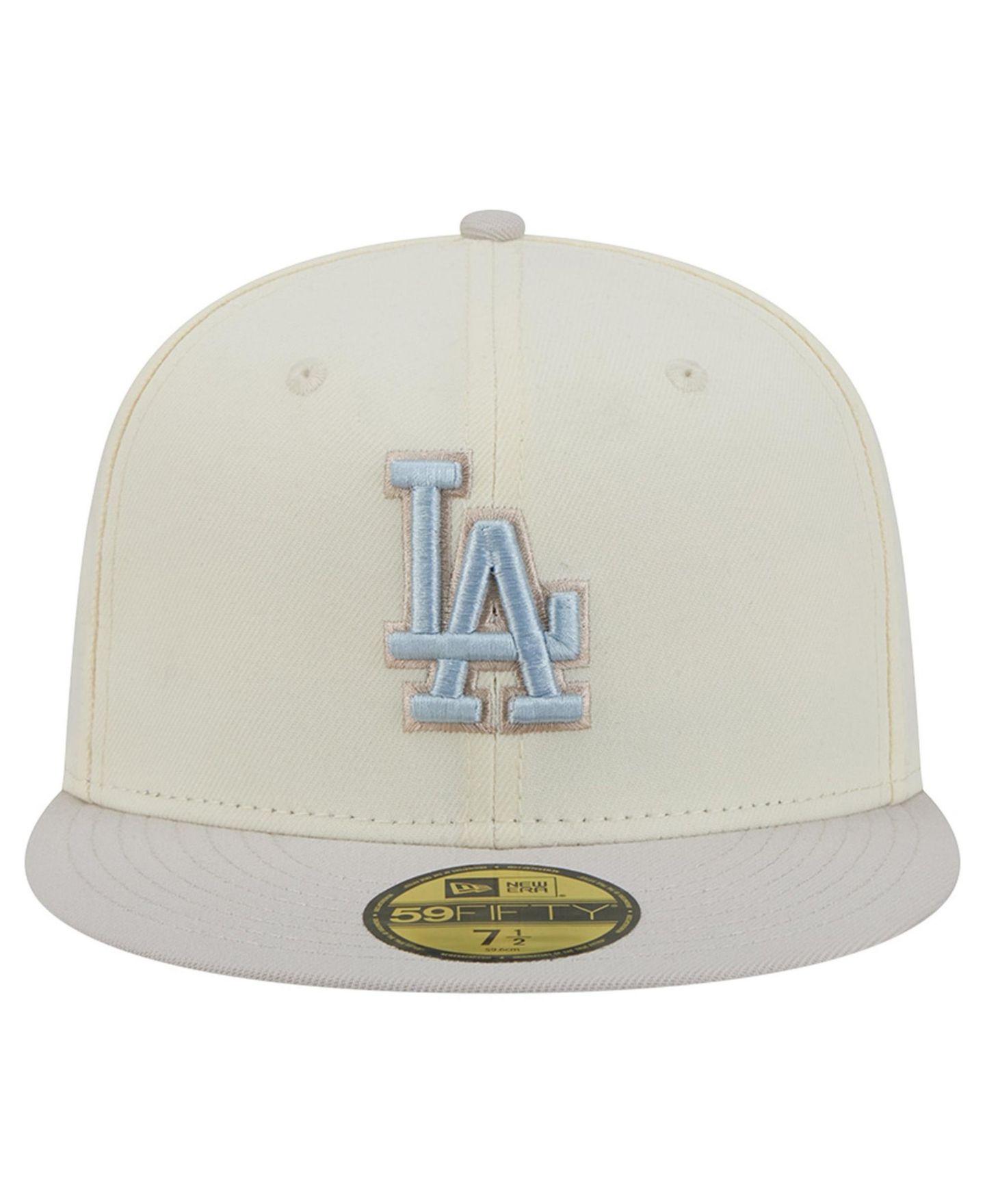 Мужская кепка New Era Natural Los Angeles Dodgers Crisp Equinox World Series 59FIFTY Fitted Hat — фото 2