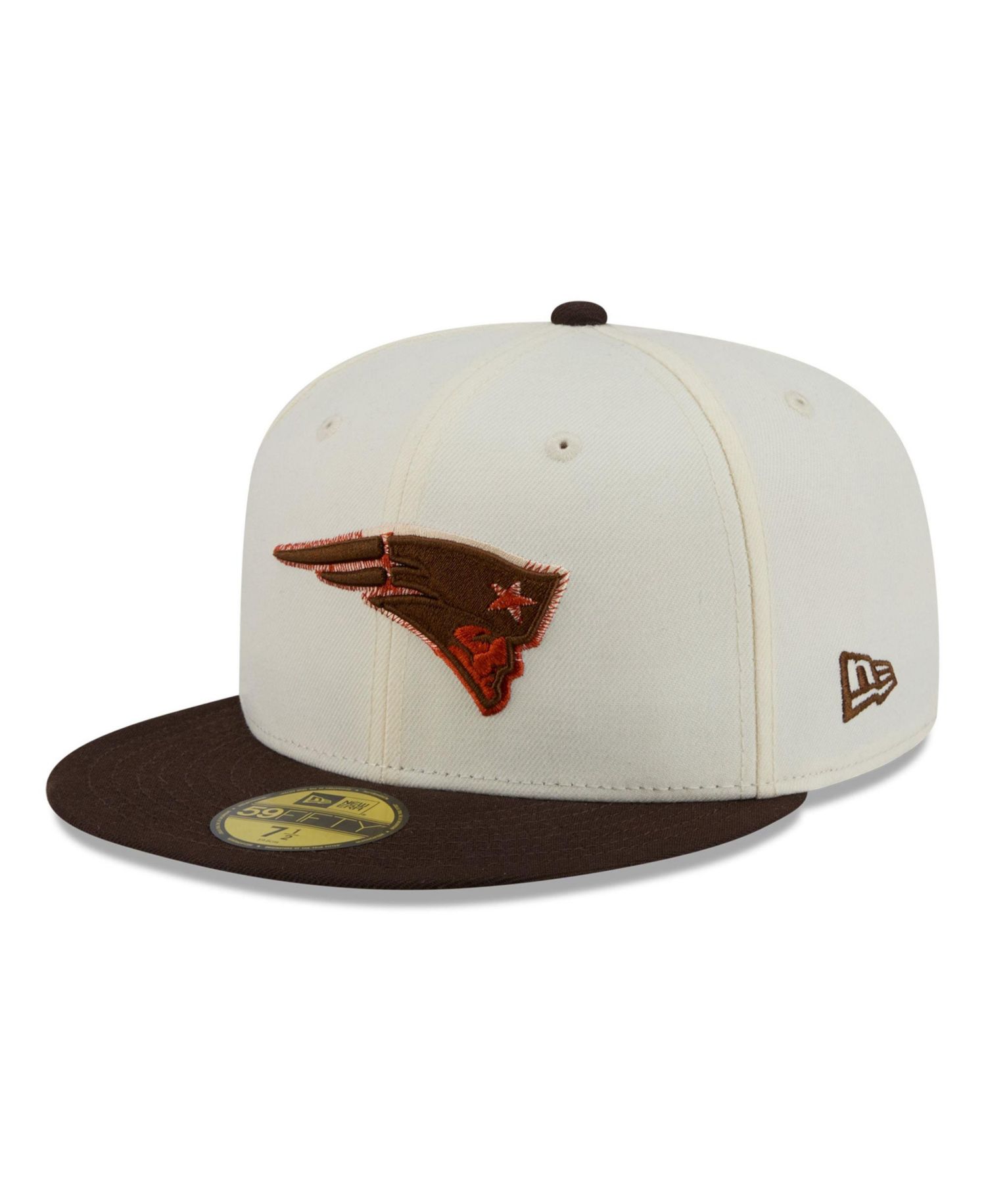 Men's Cream/Brown New England Patriots Pumpkin Spice 59FIFTY Fitted Hat