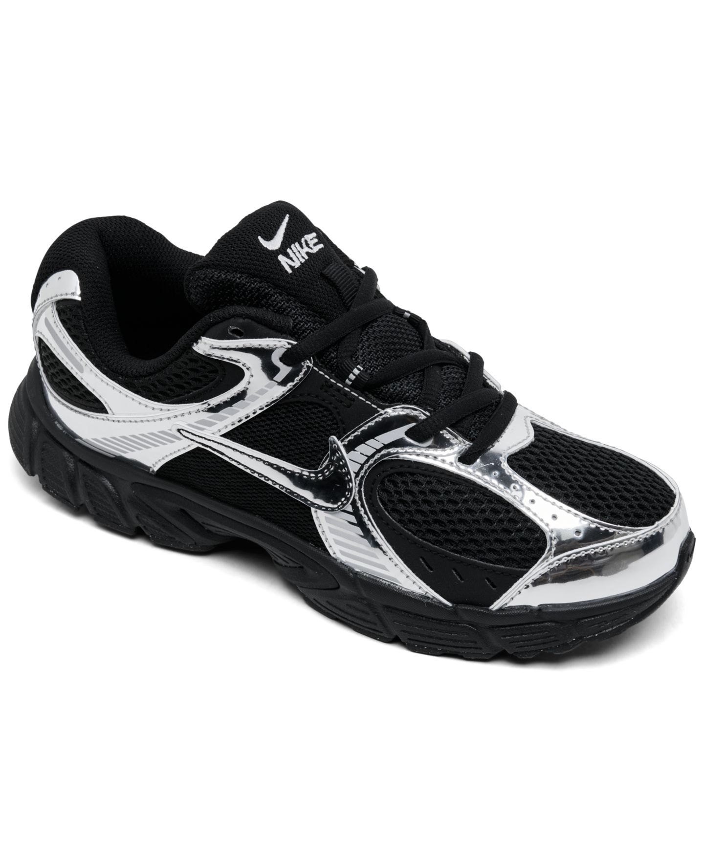 Детские кроссовки Nike Boys' and Girls' V5 RNR Retro Low-Top Mesh, цвет: Чёрный / Серебристый — фото 1