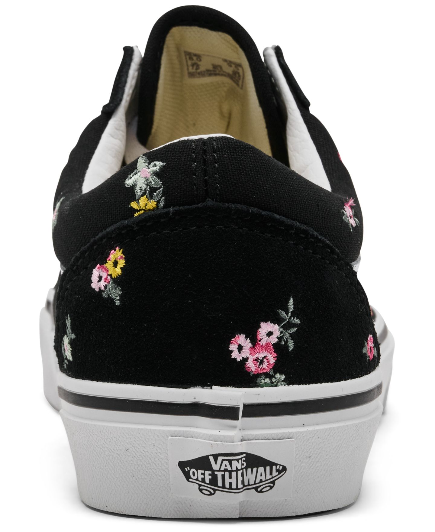 Женские кроссовки Vans Old Skool Low-Top Waffle Rubber Outsole, цвет: Цветочный принт / Чёрный — фото 4