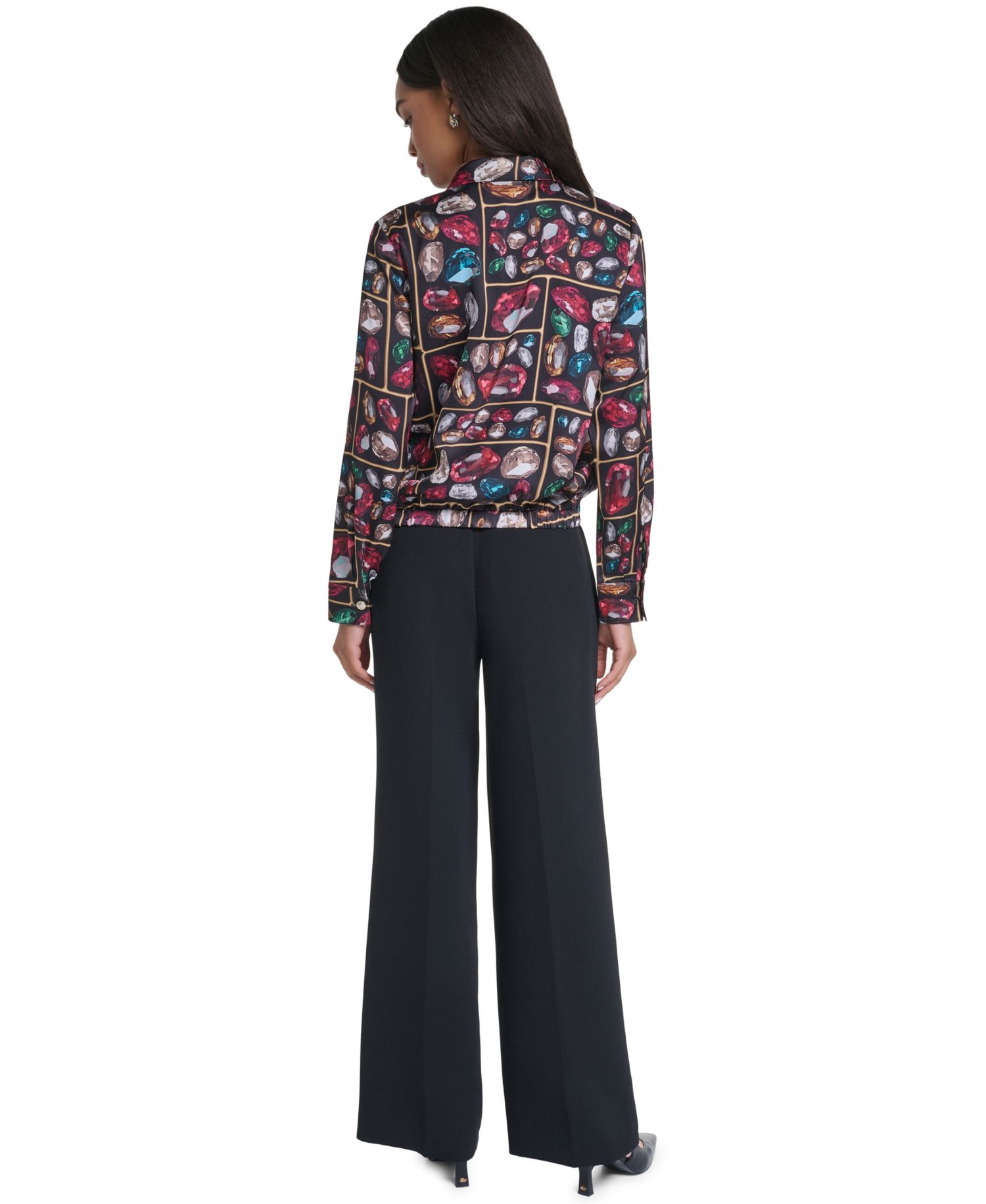 Women's Surplus Long-Sleeve Collared Blouse