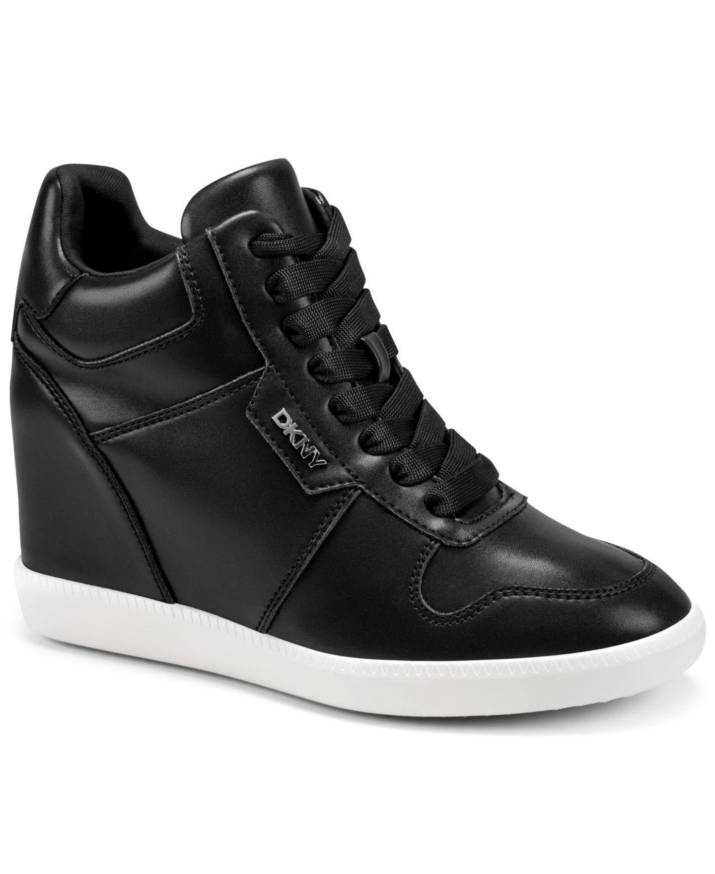 Женские кроссовки DKNY High-Top Wedge Sereina, цвет: Чёрный, вариант 1 — фото 1