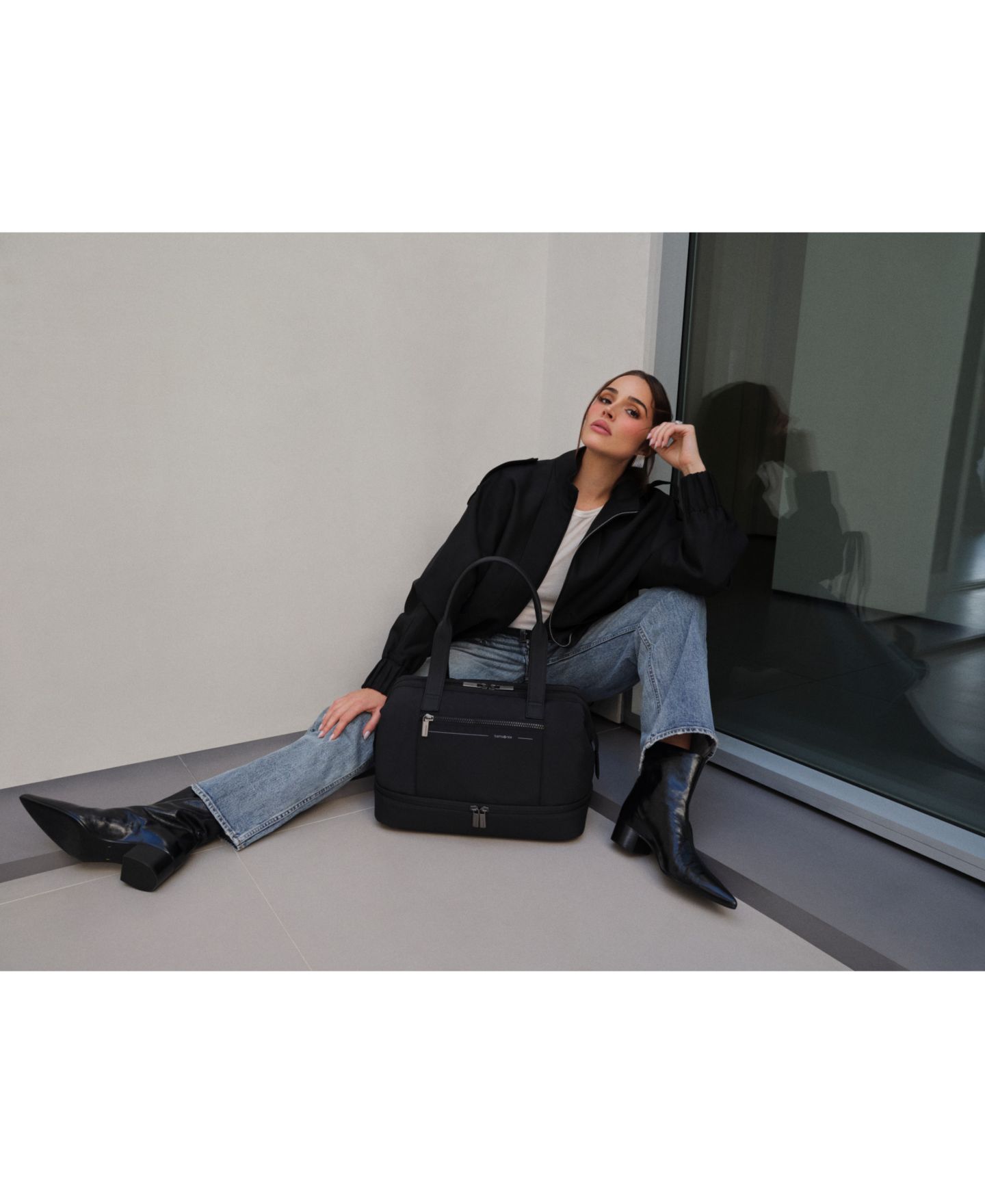 Сумка Samsonite Better Than Basic Mini Drop-Bottom Weekender Duffel, цвет: Чёрный — фото 11