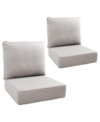 24"x22"x6" Patio Thick Cushions and Pillows Set - Deep Seat Indoor/Outdoor Water and Fade Resistant