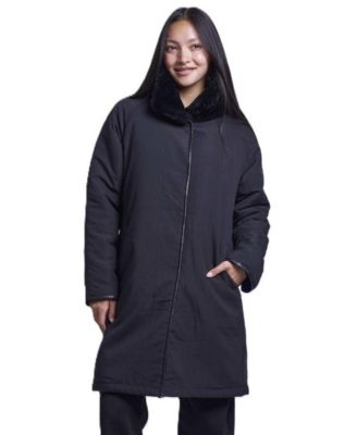 Women's Water-Resistant Reversible Shearling Coat