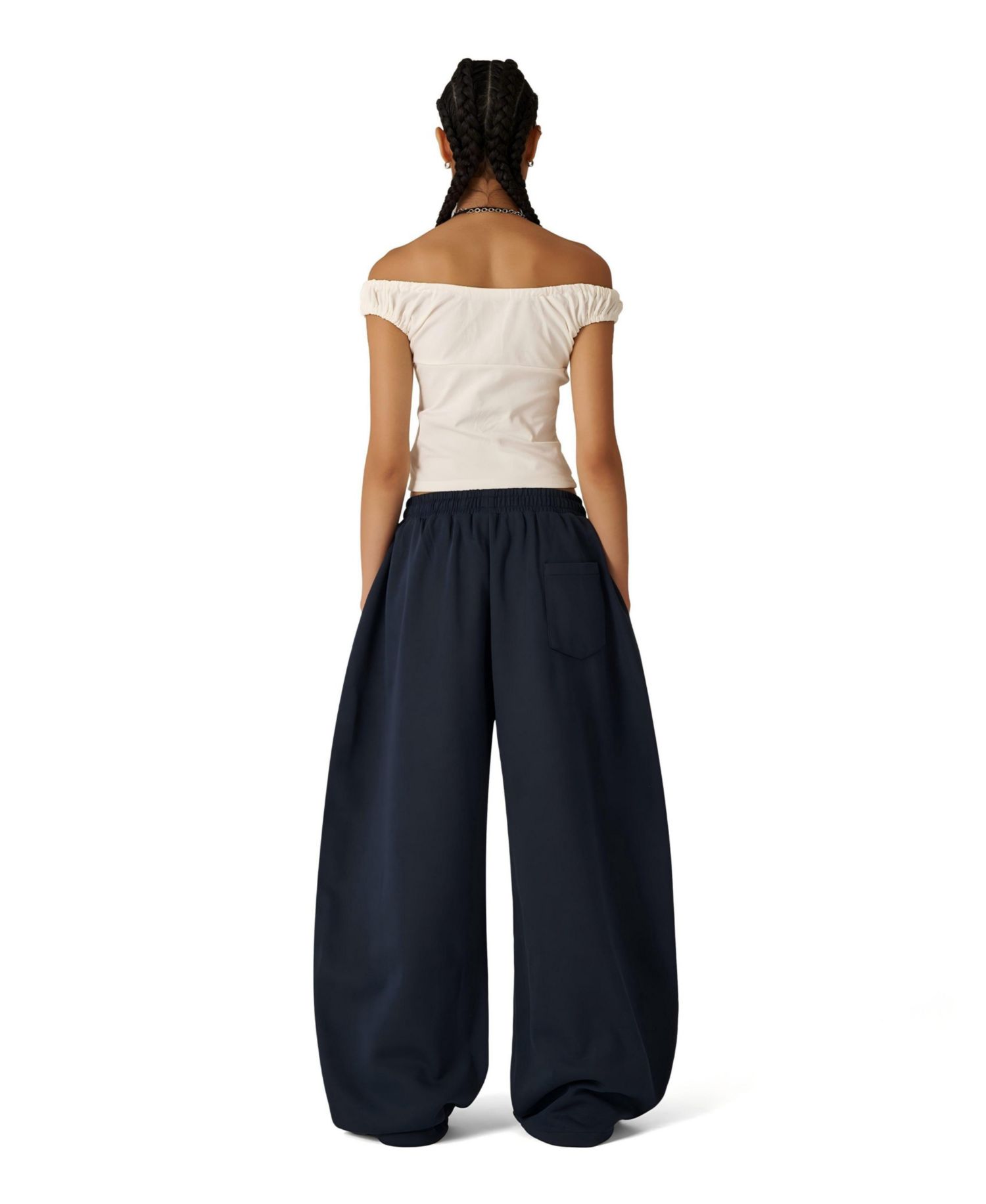 Women's Stripe Baggy Mid-Rise Sweatpants
