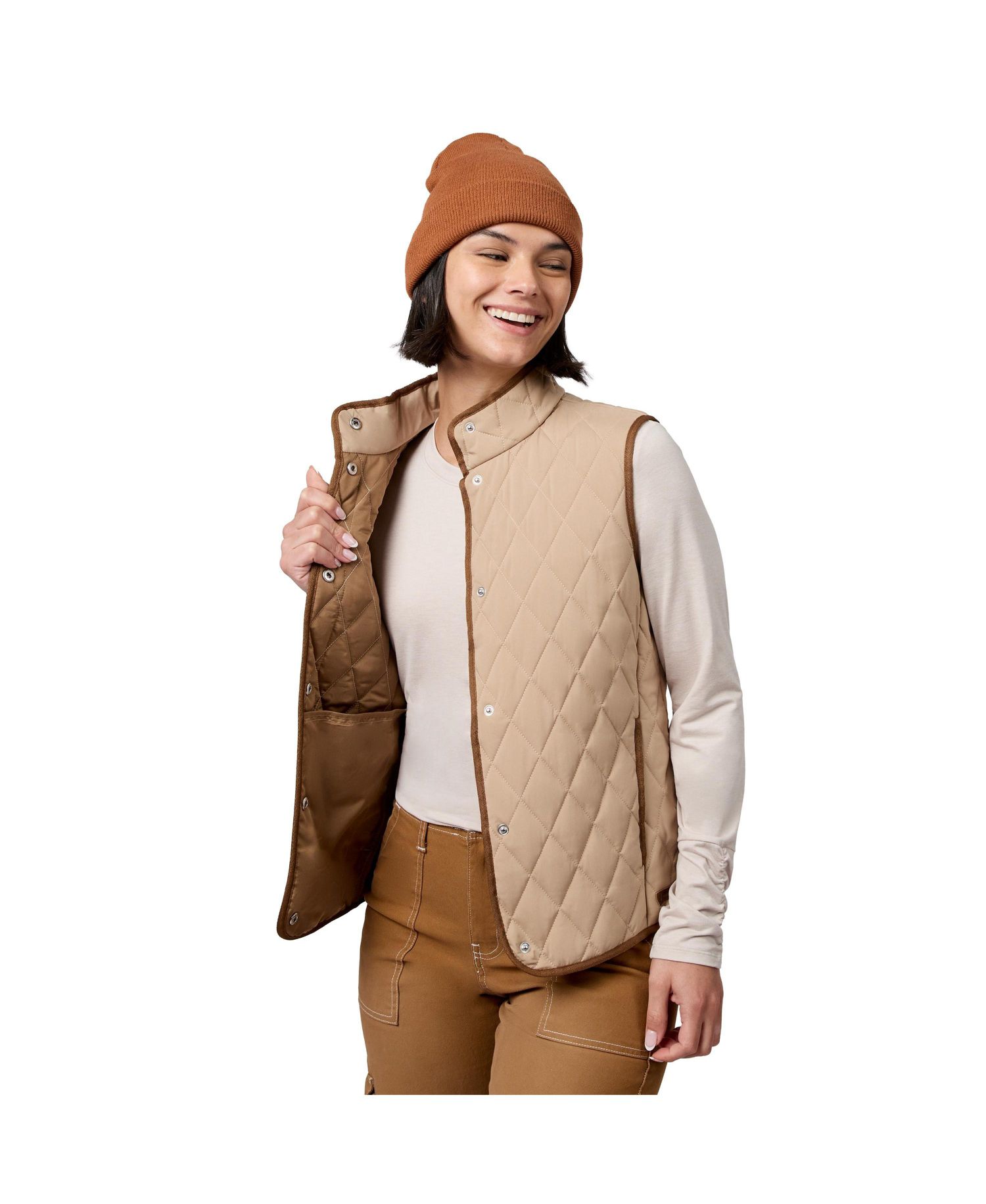 Women's Cirrus Diamond Quilted Button Down Vest