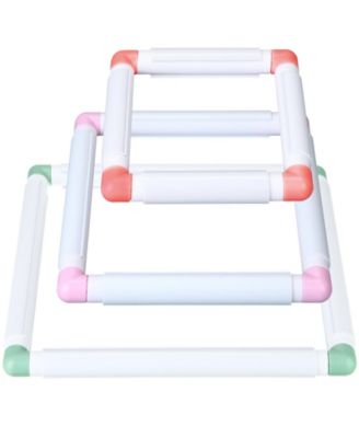 3 Pack Square Embroidery Hoops Frames ABS Craft Cross Stitch Tools