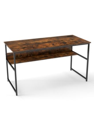 55-Inch Computer Desk Featuring Built-In Power Outlets