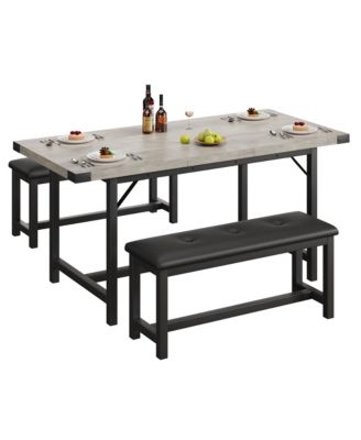 Extendable 4-6 Person Farmhouse Drop Leaf Dining Set