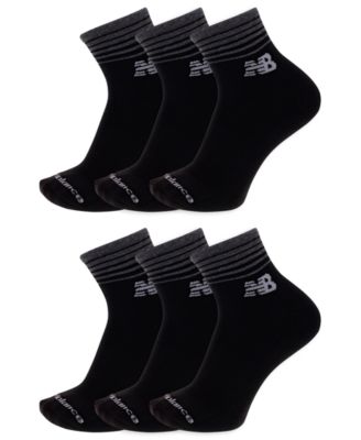Men's Cushioned Quarter Stretchy-Knit Socks, 6-Pack
