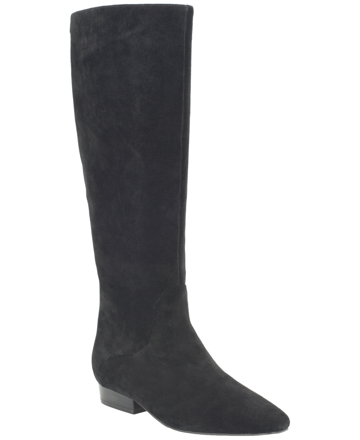 Calvin Klein Women's Slona Knee-High Pointed Toe Suede Boots - Black Suede