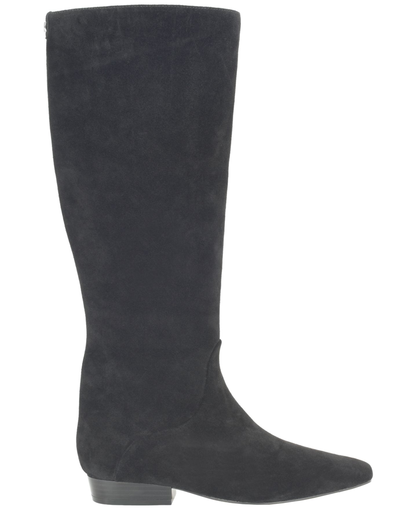 Женские ботинки Calvin Klein Slona Tall Suede Boots, Regular & Wide Calf, цвет: Чёрный замшевый — фото 2