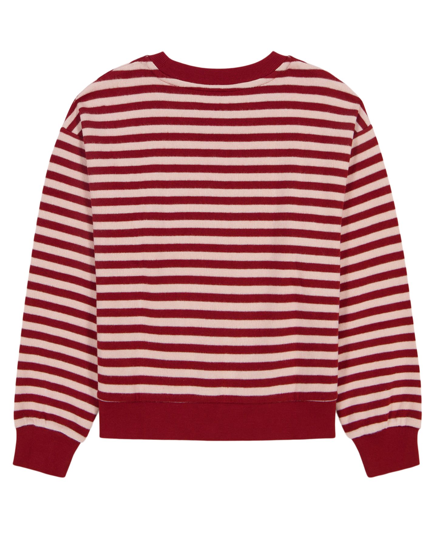 Толстовка Tommy Hilfiger Feeder Stripe Crewneck для девочек, цвет: Мерло — фото 2