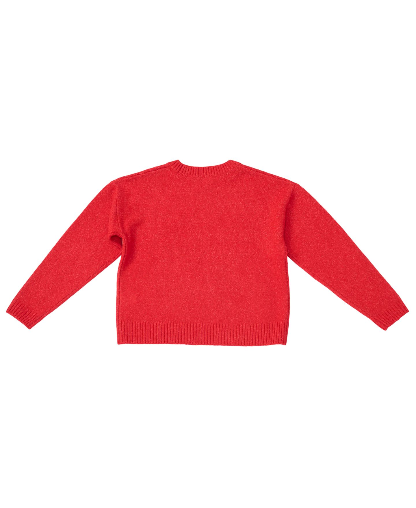 Свитер CeCe Long-Sleeve Crewneck Sequin-Bow для девочек, цвет: Тёмный красный — фото 6