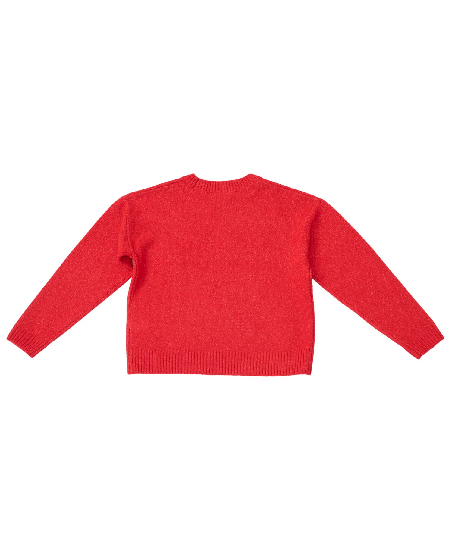Girls' 7-16 Long-Sleeve Crewneck Sequin-Bow Sweater