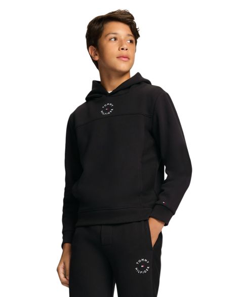 Худи Tommy Hilfiger Elevated Fleece Relaxed-Fit для мальчиков, цвет: Чёрный