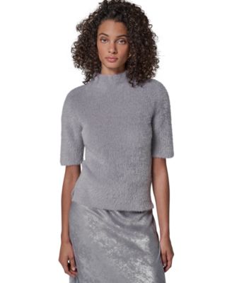 Women's Short-Sleeve Mock Neck Sweater