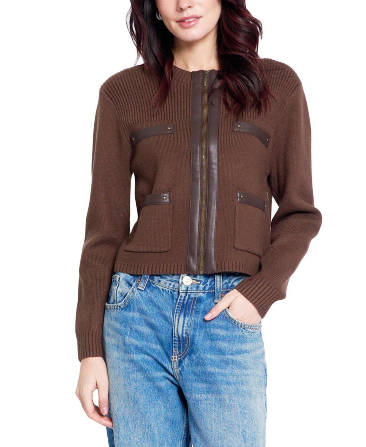 Central Park West Women's Vesper Combo Sweater Jacket