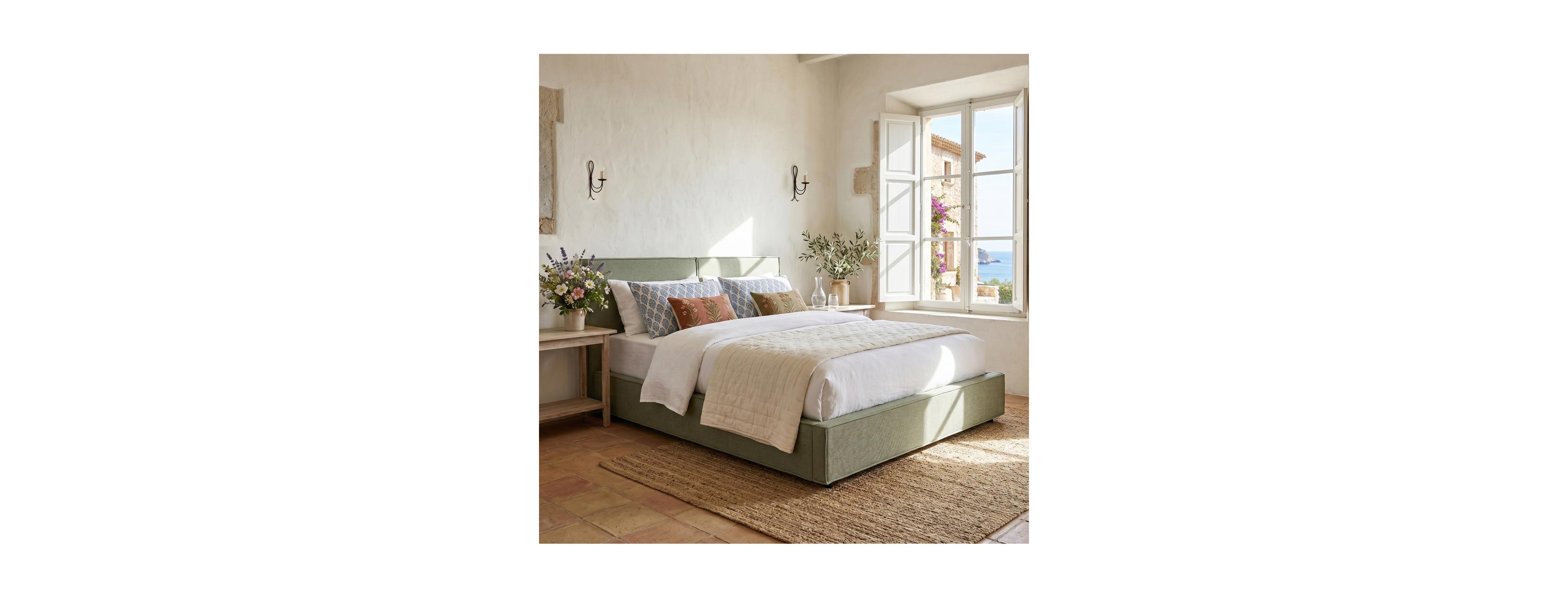 Streamdale Furniture Modern Tufted Queen Upholstered Platform Bed