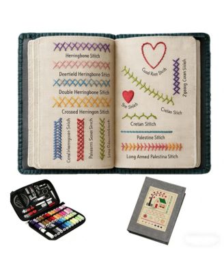 Embroidery Stitch Book Kit 86 Piece Sewing Tool Set With 106 Stitch Patterns Tutorials
