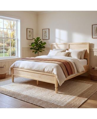 Queen Wood Platform Bed Frame with Headboard