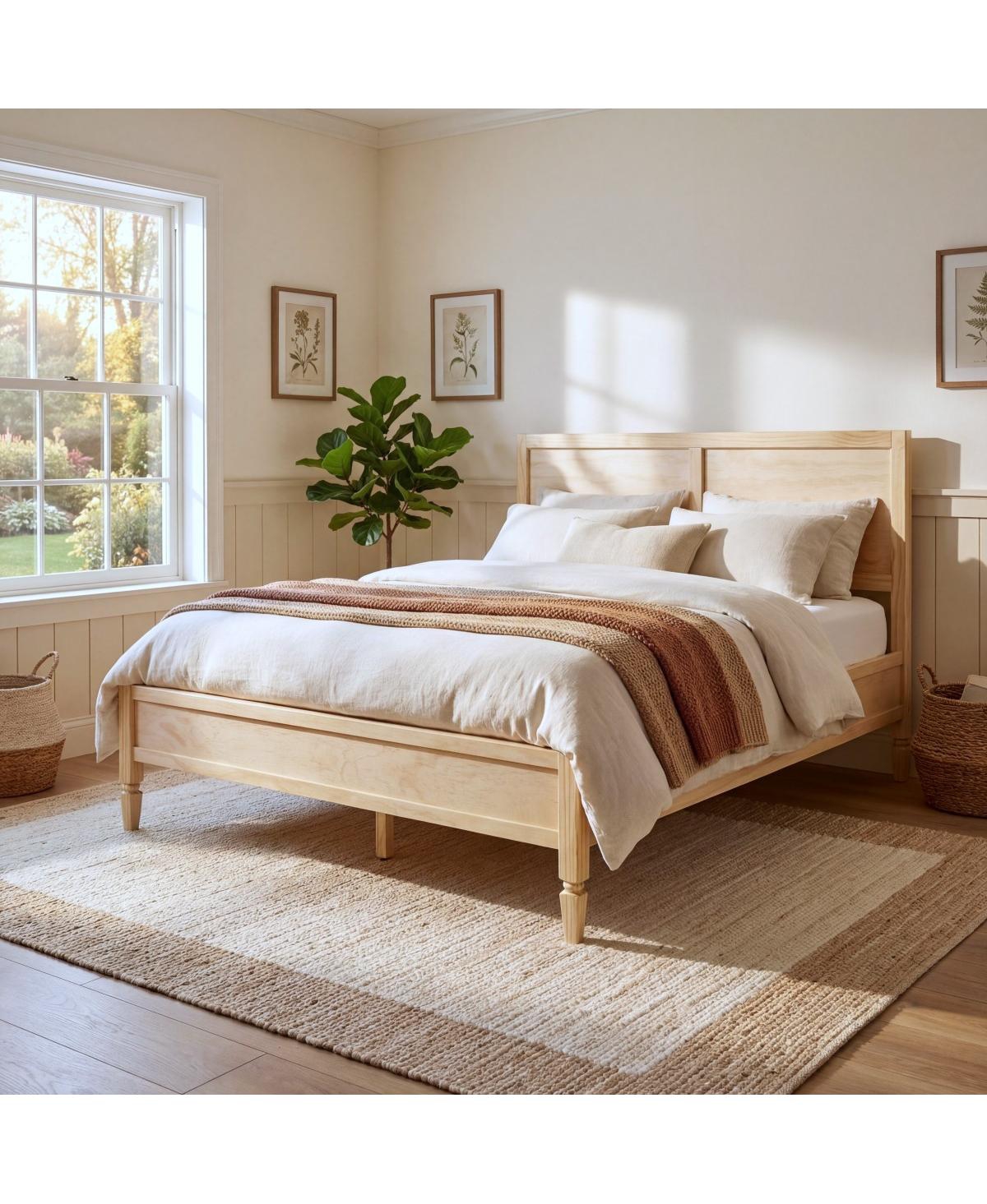 Streamdale Furniture Queen Wood Platform Bed Frame with Headboard