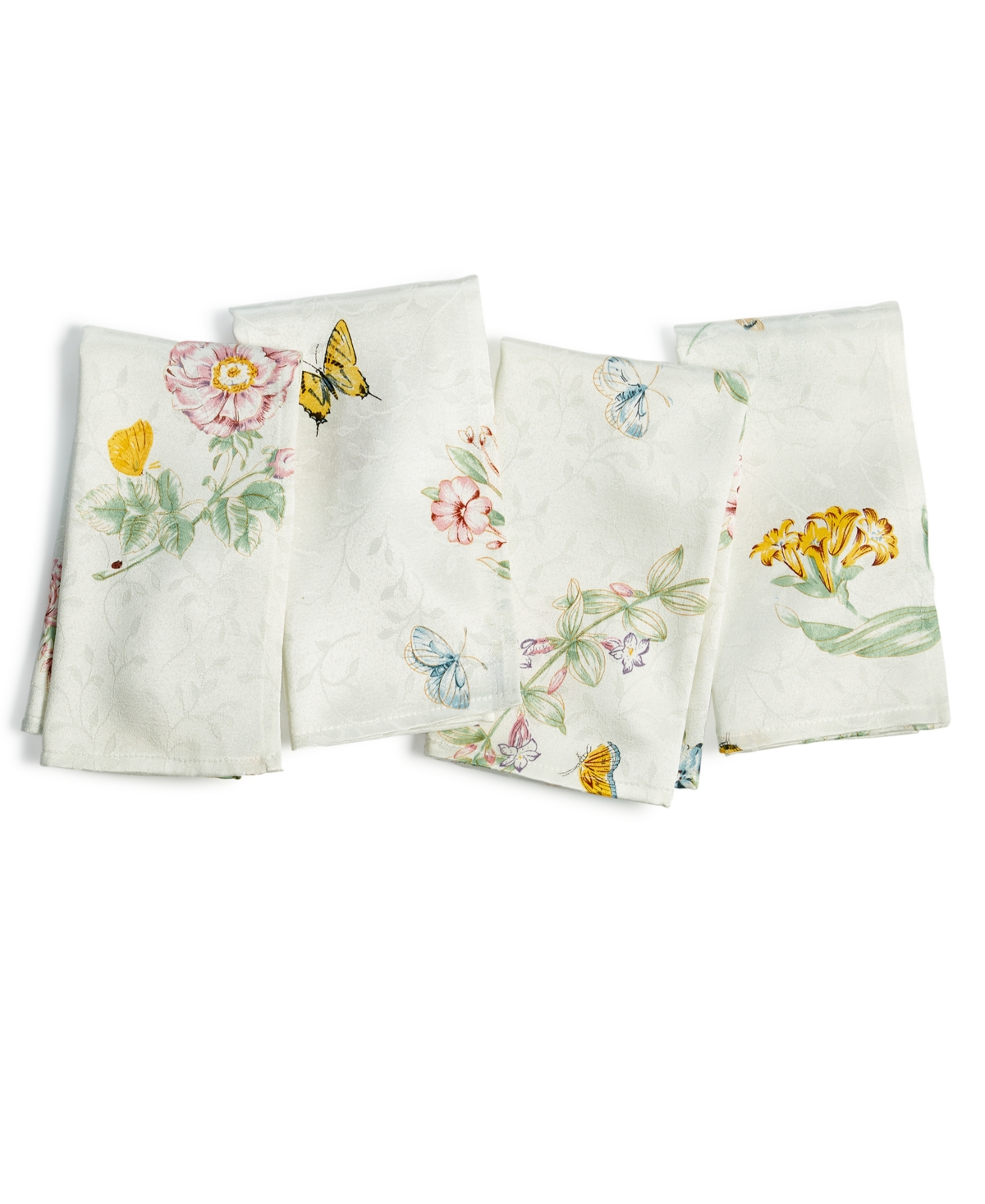 Lenox Butterfly Meadow Napkins, Set Of 4 In White