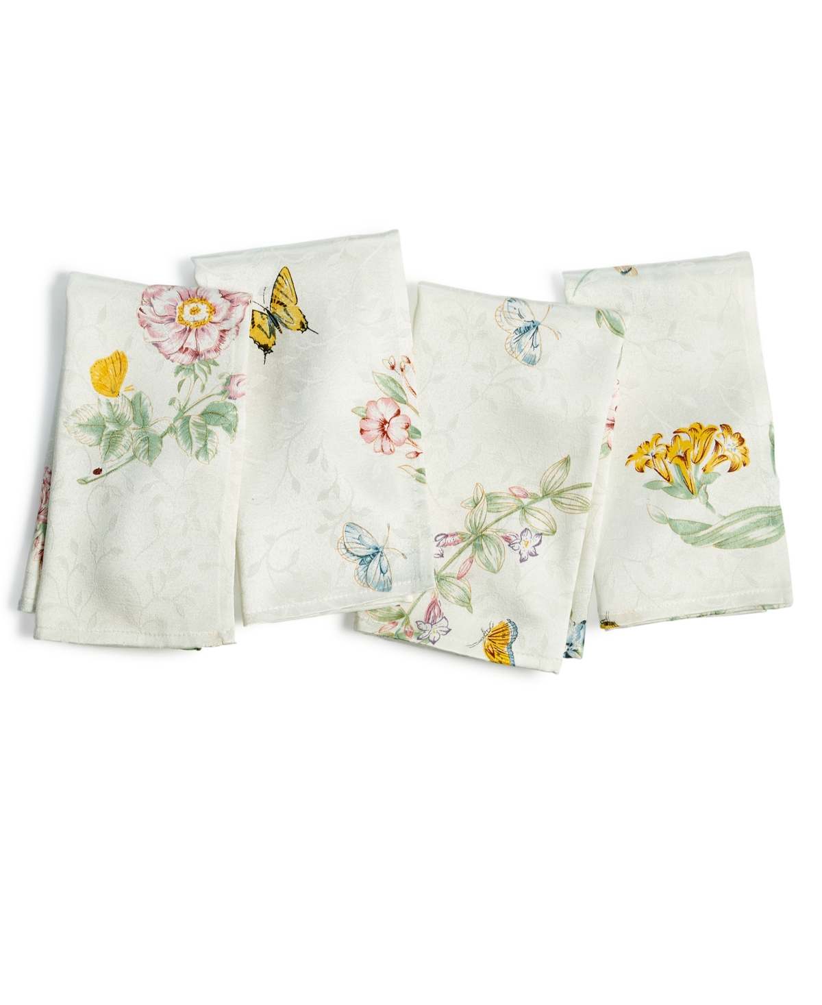 Shop Lenox Butterfly Meadow Napkins, Set Of 4 In White