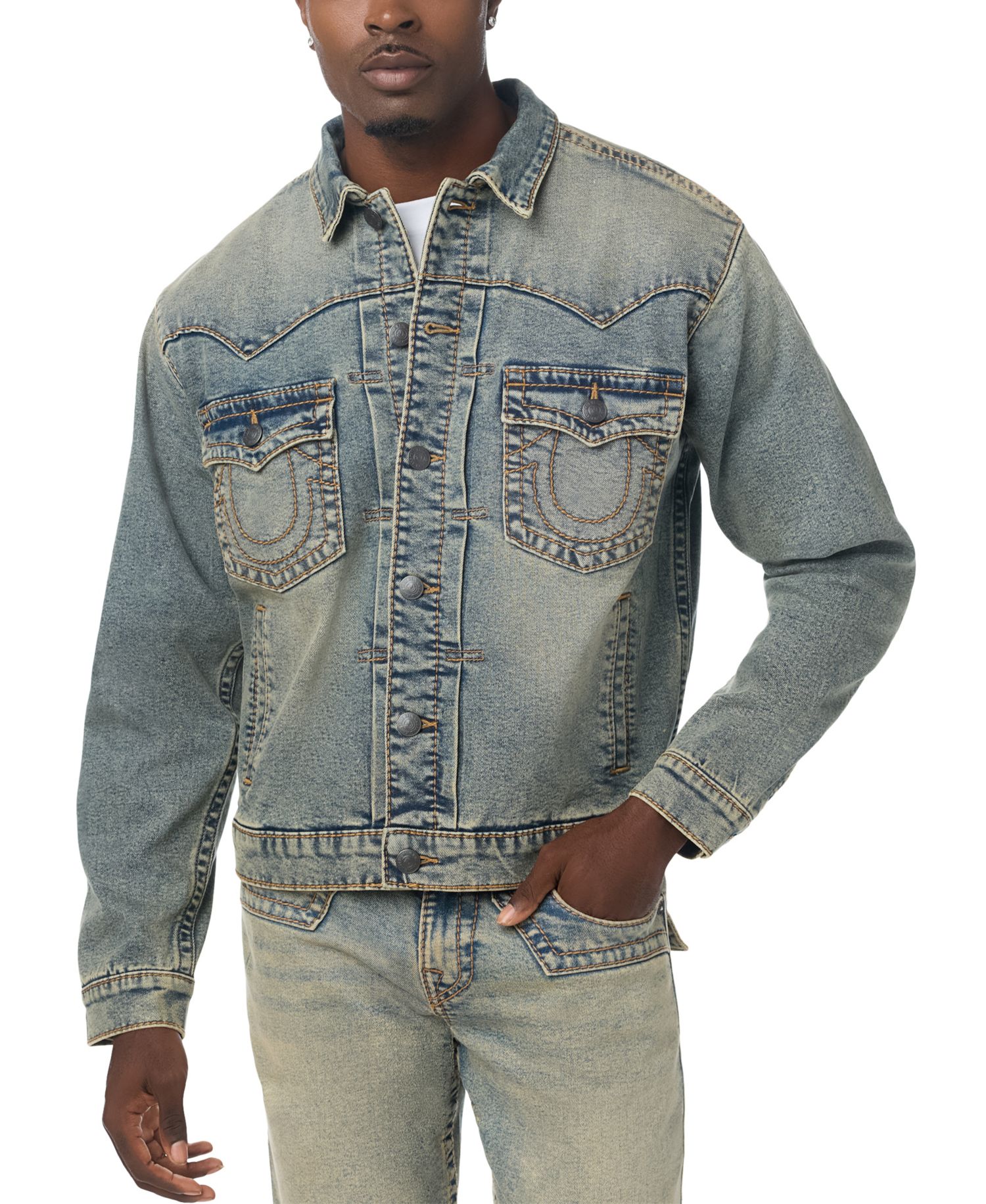 Men's Jimmy Big T Oversized Western-Inspired Denim Jacket