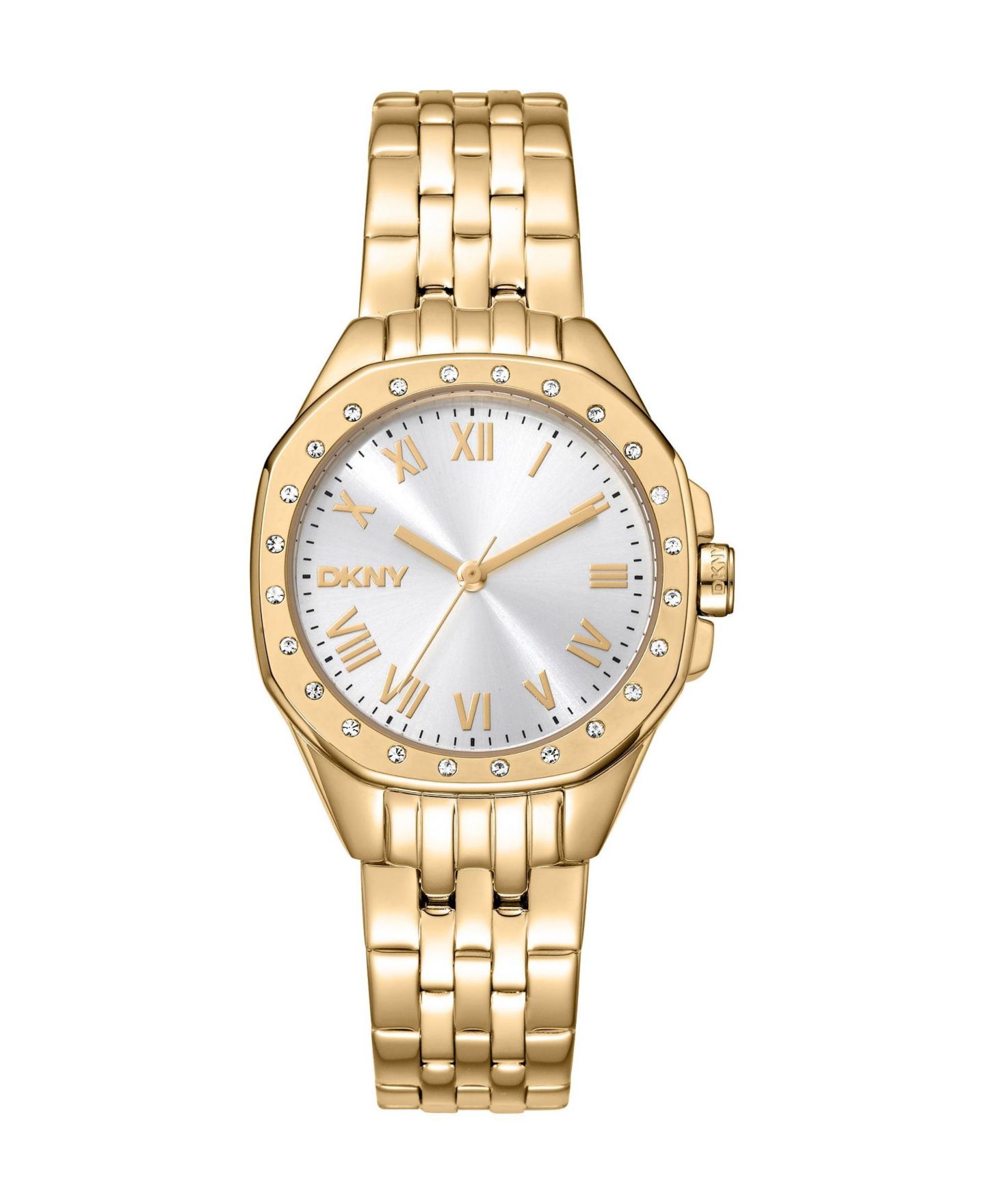 Женские часы DKNY Quartz Brooklyn Mini Water-Resistant Stainless Steel Bracelet Watch, 30mm, цвет: Золотой — фото 1