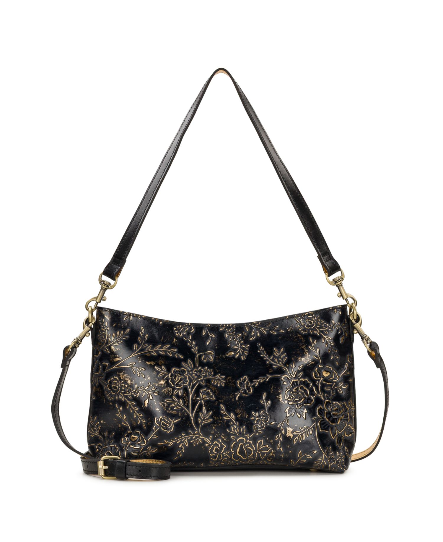 Betta Rose Garden Leather Small Crossbody Handbag