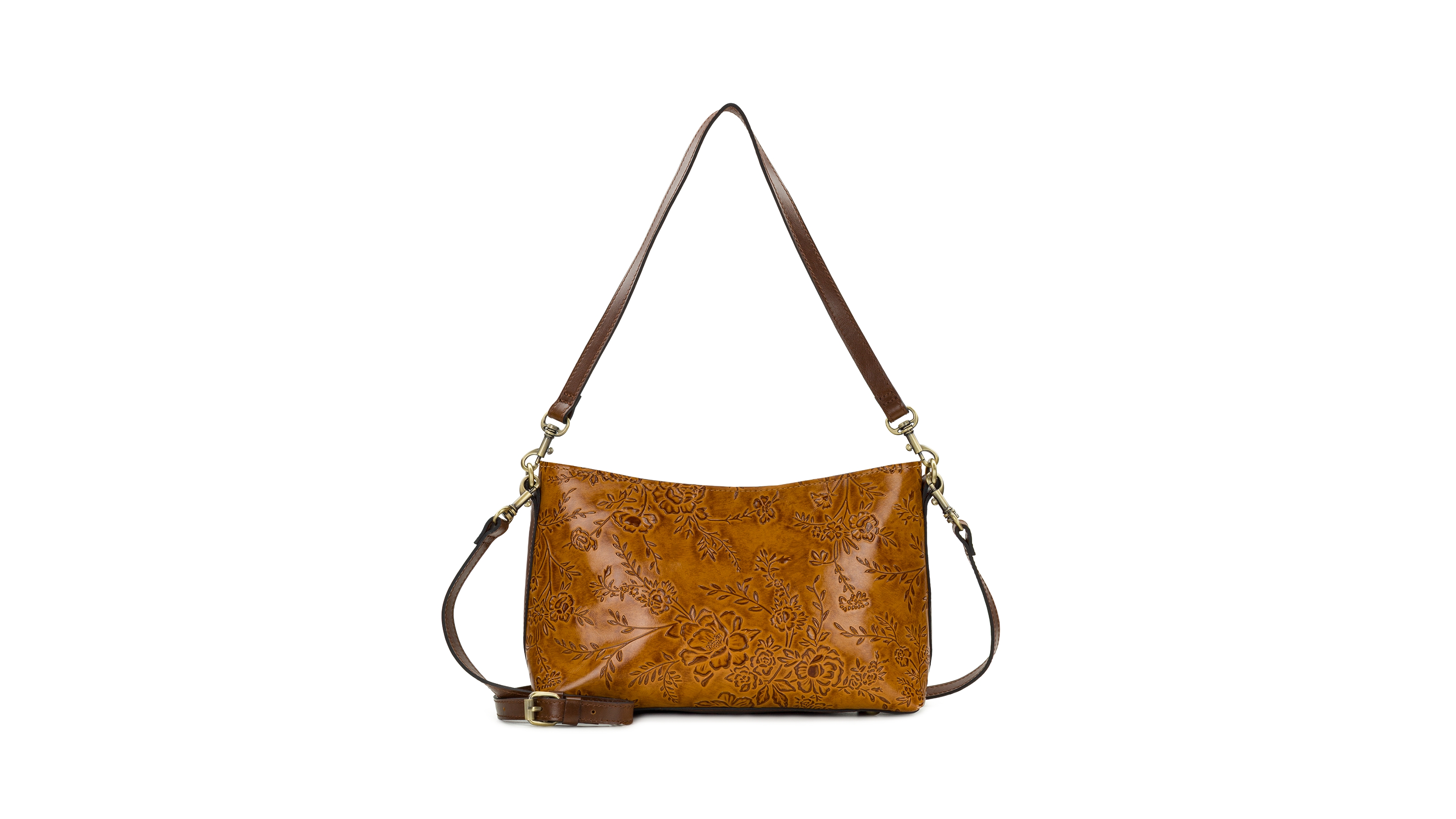 Patricia Nash Betta Rose Garden Leather Small Crossbody Handbag