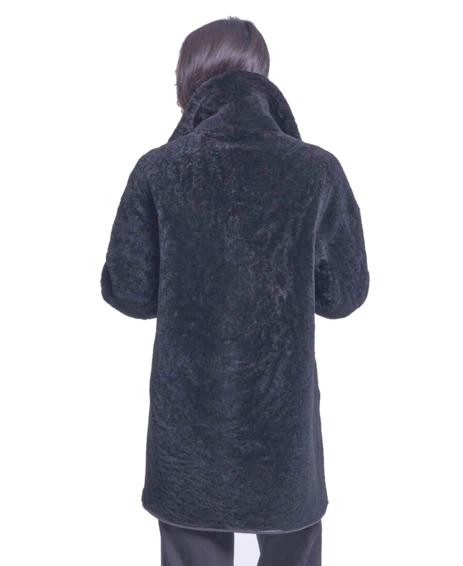 Women's Reversible Oversized Genuine Shearling Coat