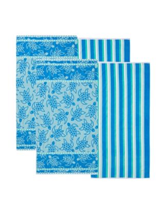 Cotton Jacquard 4 Pack Summer Beach Towels