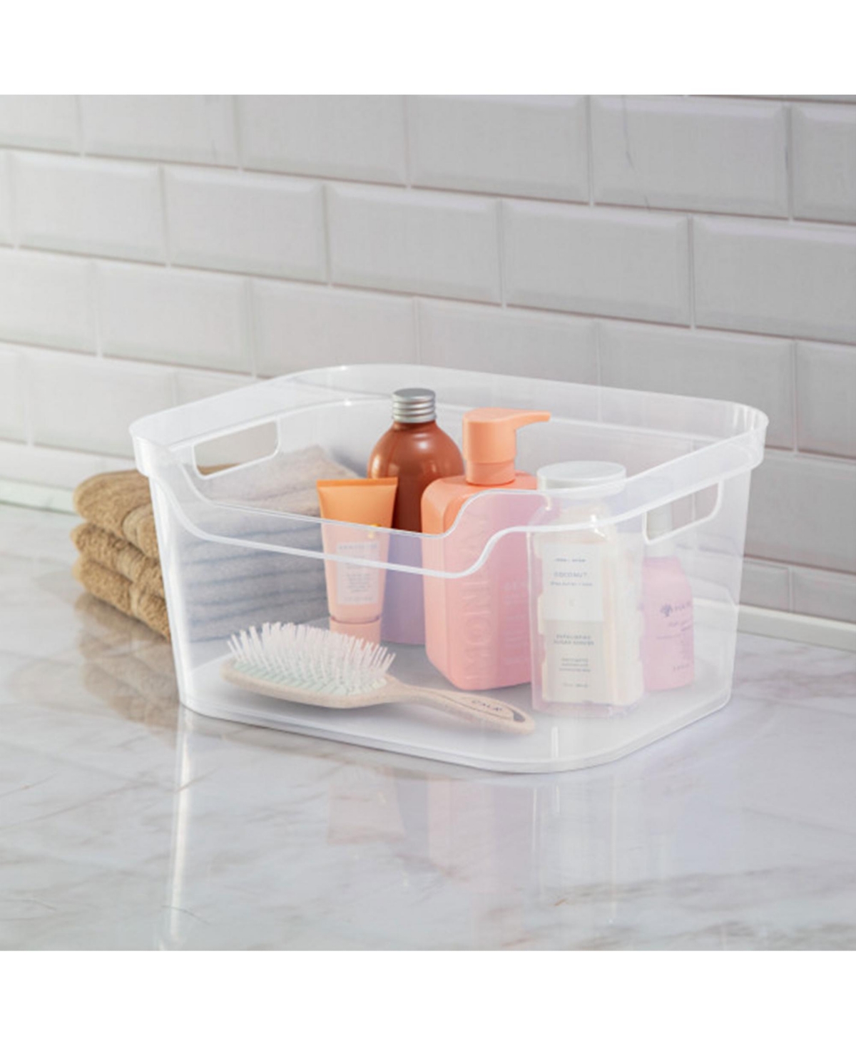 Sterilite 7 x 11 x 14.25 Inch Open Storage Bin w/ Carry Handles